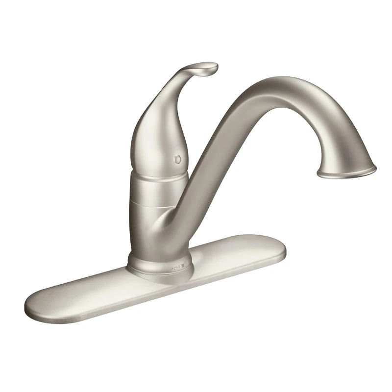 Moen 7825SRS Camerist One Handle Low Arc Kitchen Faucet, Spot Resist Stainless, 375 - Image 1