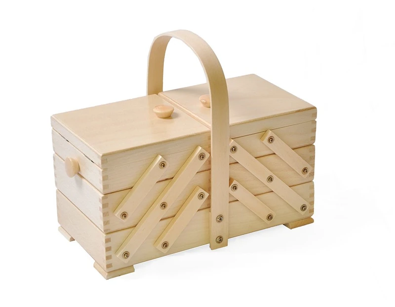 Aumuller Korbwaren GmbH and Co. KG, uk home, AUMUL Sewingbox Beech wood light color,