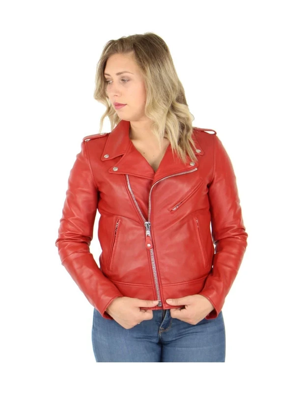 Schott NYC Women's Lcw1601d Jacket, Red (Red Red), XL UK