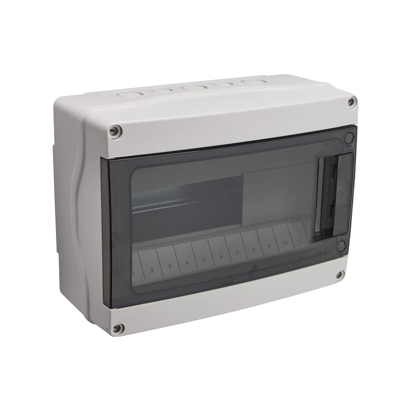 Debflex 706722 Weatherproof Box IP65 1 Row 12 Modules Grey