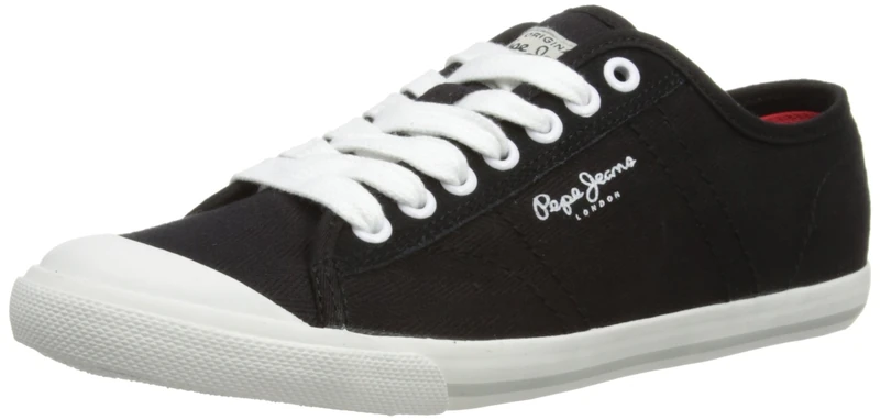 Pepe Jeans Mens Tennis TE-290 E Low-Top PMS30017 Black 42 EU/8 UK