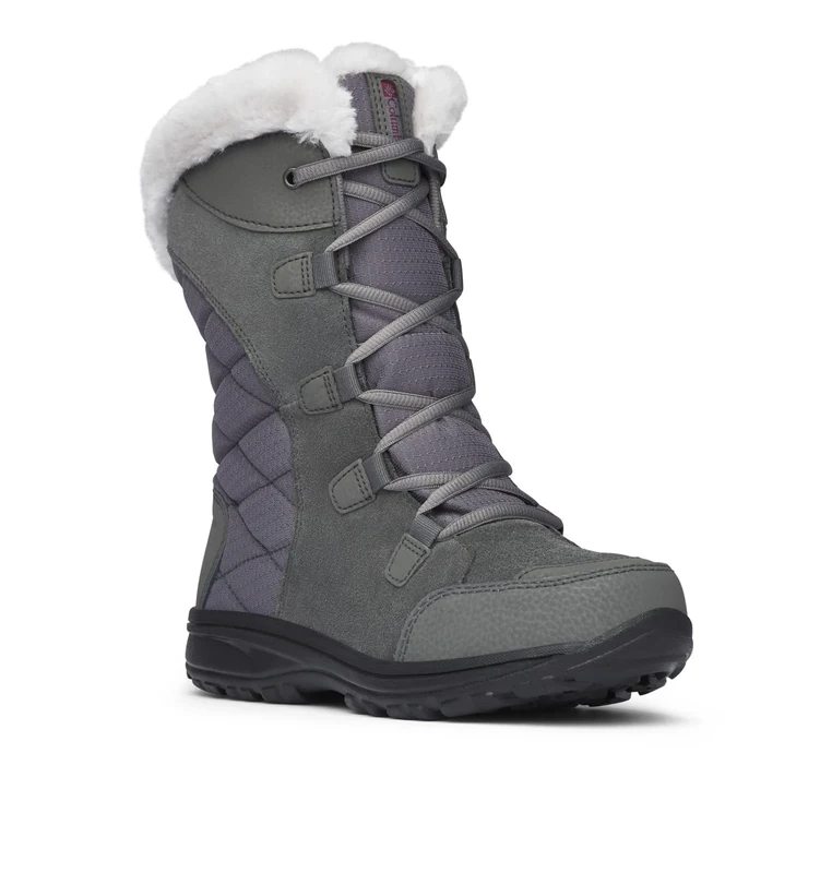 Columbia Women's ICE MAIDEN II Snow Boot, Shale, Dark Raspberry, 3 UK