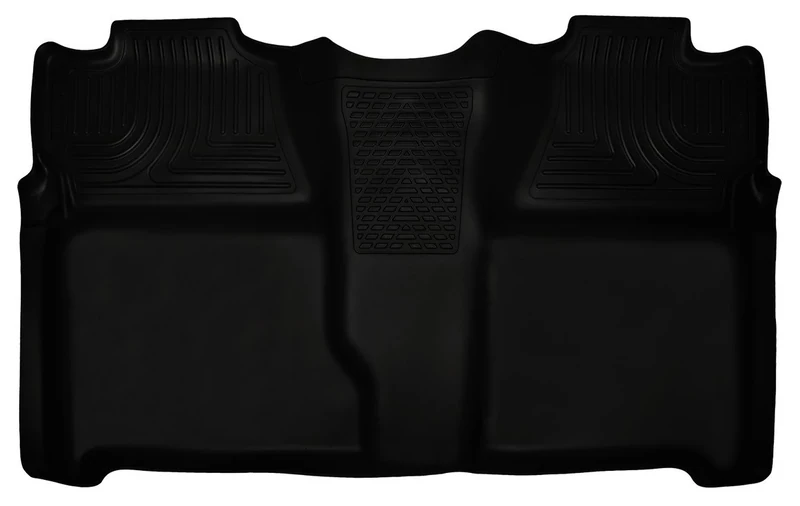 Husky Liners Weatherbeater | Fits 2007-2013 Chevrolet Silverado 1500, 2500, 3500, 2007 GMC Sierra 1500, 2500, 3500 Crew Cabs | Second Row Liner, Black | 19201
