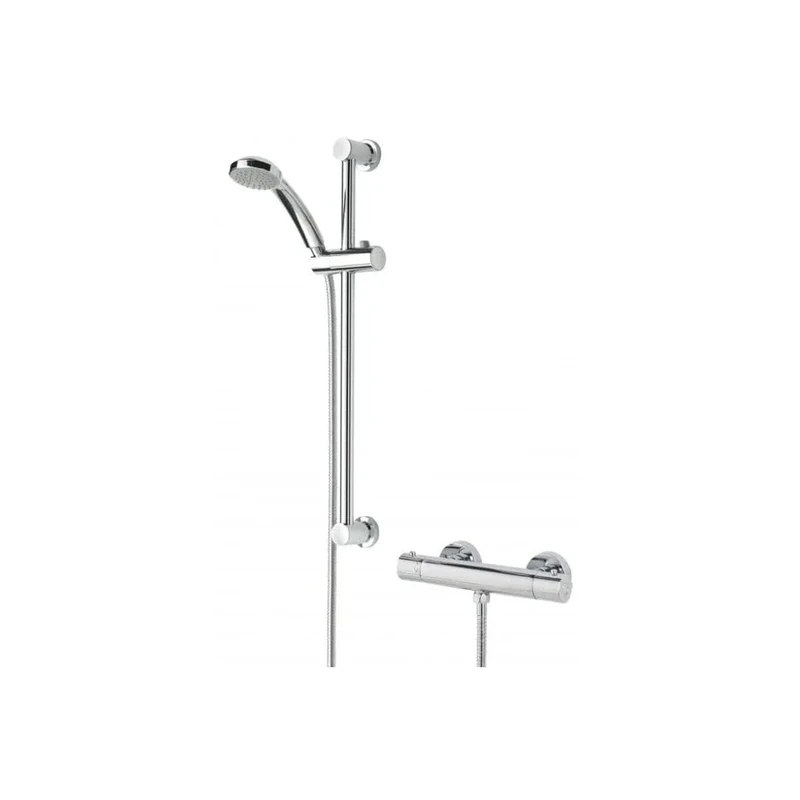 Bristan Frenzy Chrome Thermostatic Fast Easy Fit Bar Shower Valve (150 mm centres) with 3 Mode Kit (FZ SHXMMCTFF C)