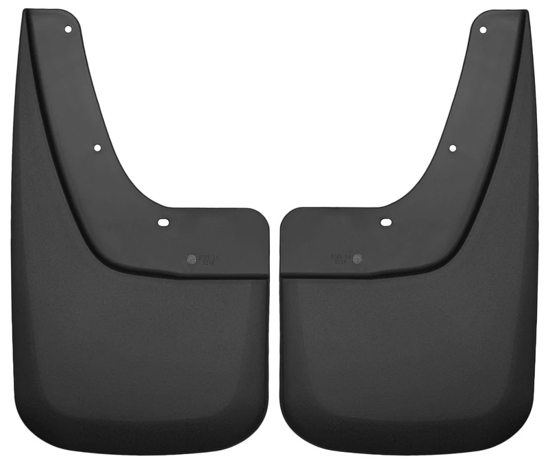 Husky Liners Mud Guards | Rear Mud Guards - Black | 57891 | Fits 2014-2018 GMC Sierra 1500, 2019 GMC Sierra 1500 Limited, 2015-2019 GMC Sierra 2500/3500 HD w/Single Rear Wheels 2 Pcs
