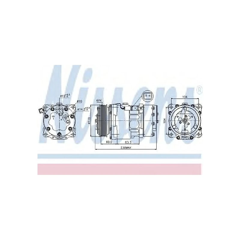 NISSENS 89032 Compressor, air conditioning