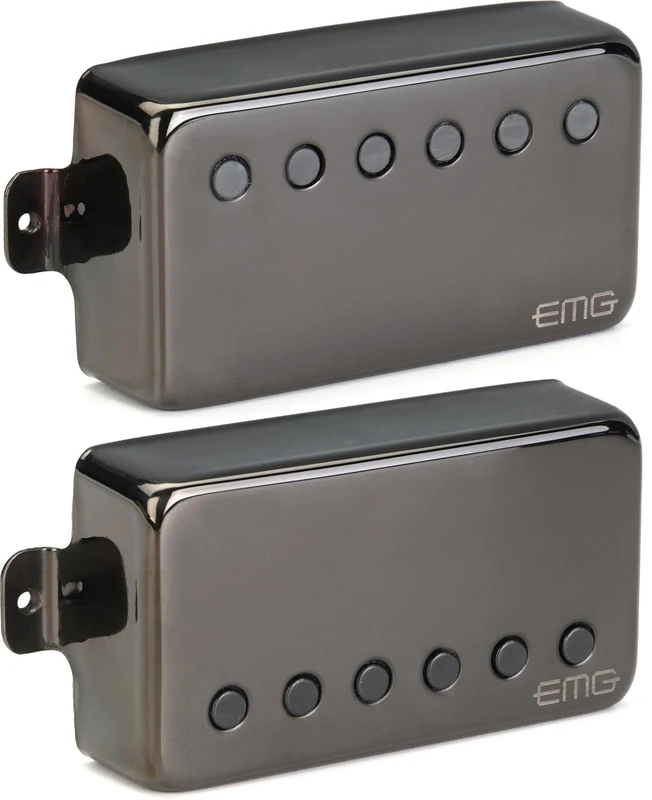 EMG JH James Hetfield Signature Guitar Pickup Set, Black Chrome, EM943260