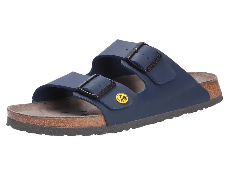 BIRKENSTOCK Arizona Birko-flor Esd Arizona Unisex Work Shoes Antistatic Birko-Flor White Size 35 - Narrow Footbed, blue, 9 UK