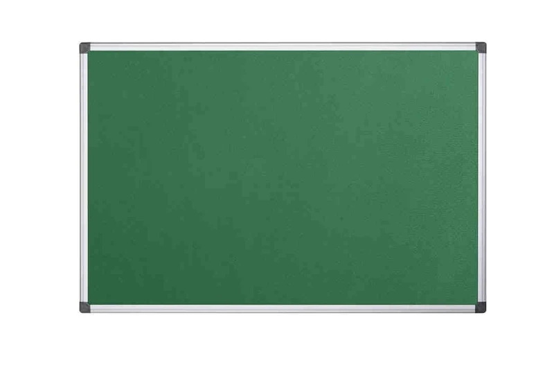 Bi-Office Notice Board Maya, Green Felt, Aluminium Frame, 60 x 45 cm