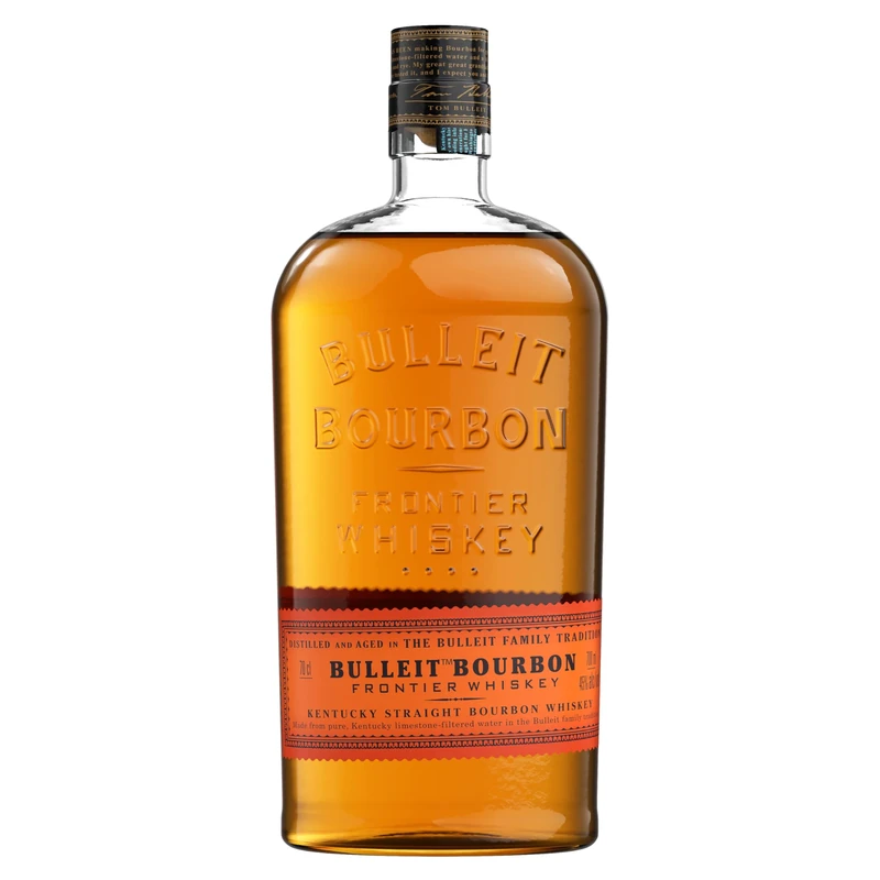 Bulleit Bourbon Frontier Whiskey | 45% vol | 70cl | American Bourbon Whiskey | Subtle & Complex | for Cocktails & American Drinks | Ideal Valentine's Day Gift