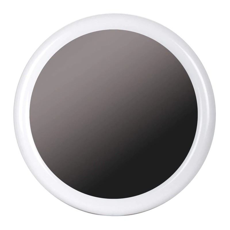 TATAY Round mirror, with glossy white plastic frame Diameter 56 cm