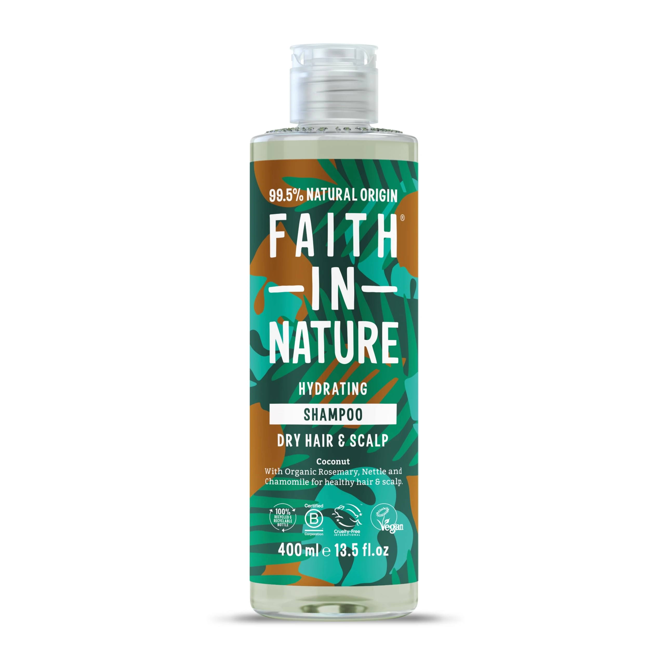 Faith In Nature Organic Coconut Shampoo, Hydrating for Dry Hair & Scalp, Vegan & Cruelty Free, No SLS, Silcones or Parabens, 400ml