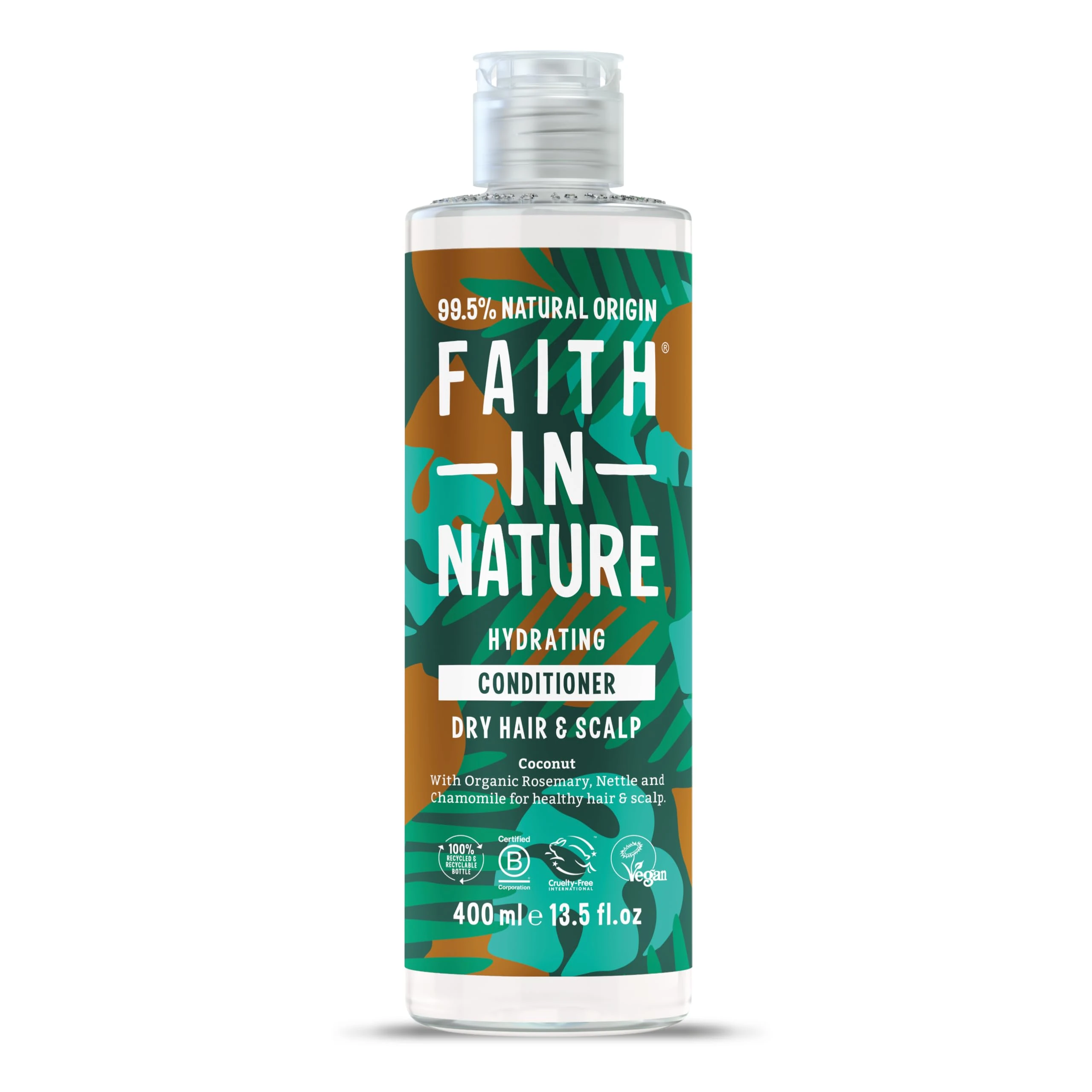 Faith In Nature Organic Coconut Conditioner, Hydrating for Dry Hair & Scalp, Vegan & Cruelty Free, No SLS, Silicones or Parabens, 400ml