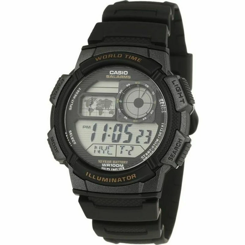 Casio Men's Digital Quartz Watch with Plastic Strap AE-1000W-1AVEF