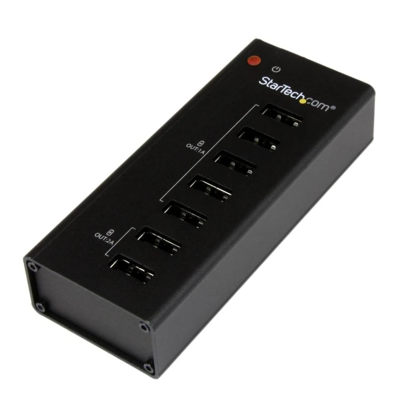 StarTech.com ST7CU35122 7 Port Dedicated USB Charging Station (5 x 1A, 2 x 2A), Standalone Multi-Port USB Charger, USB Charge Station