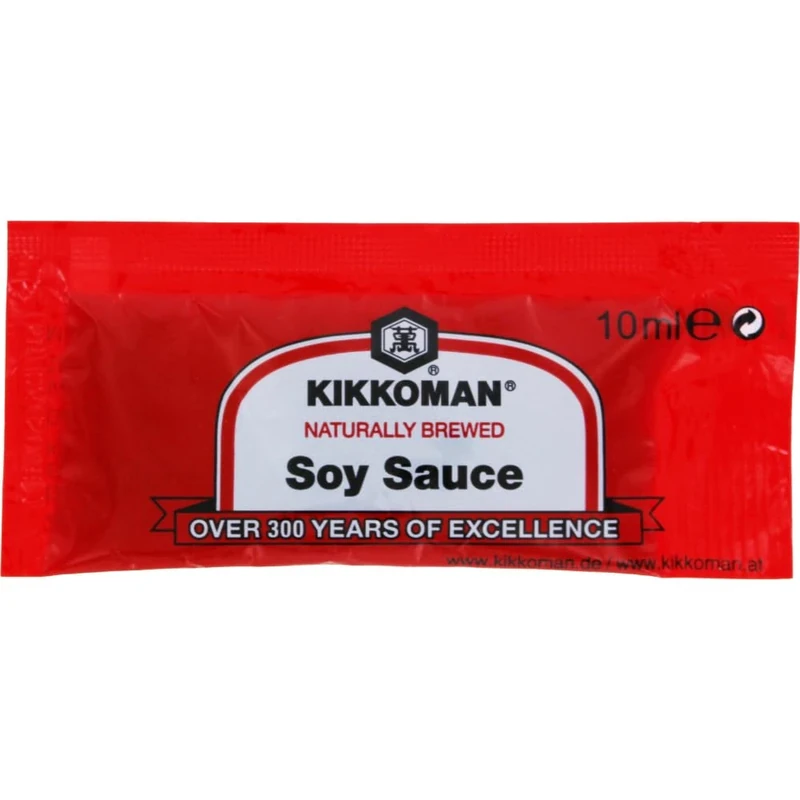 Kikkoman Soy Sauce Sachets 10 ml (Pack of 1, Total 400 Sachets)
