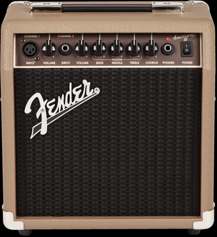 Fender Acoustasonic 15, Combo Guitar Amp, 15W, Suitable For Acoustic Guitar, Brown