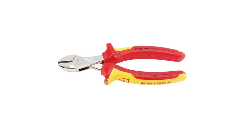 Knipex 25885" VDE High Leverage Diagonal Side Cutters, Multi-Colour