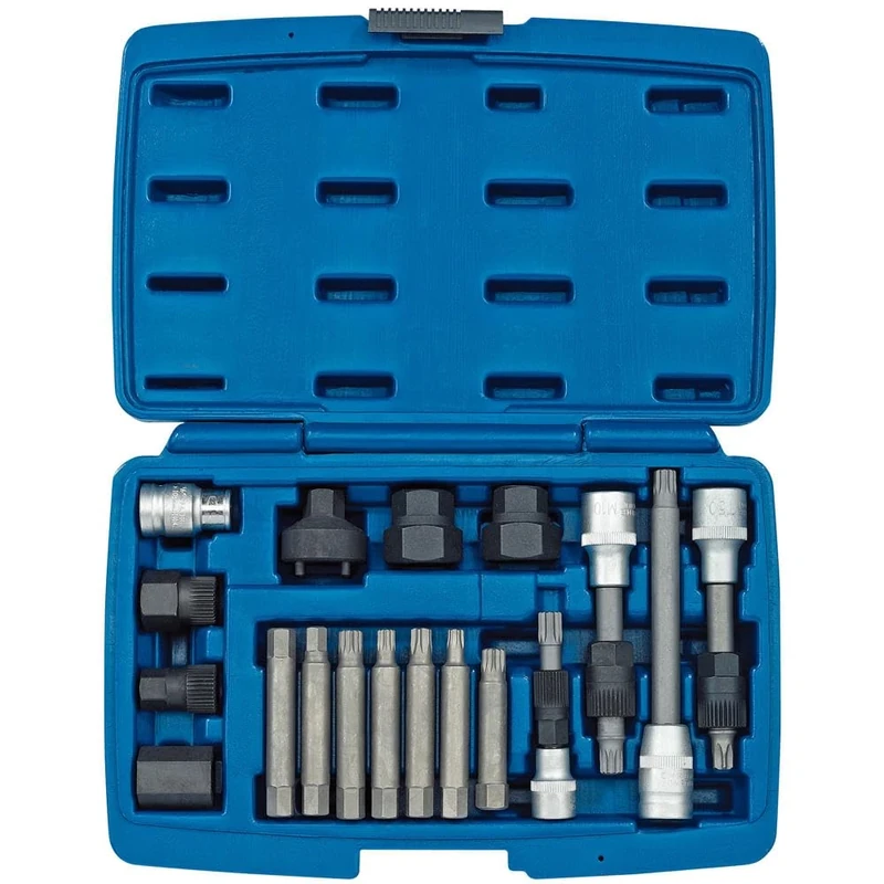 Draper 31921 Expert Alternator Pulley Tool Kit, 18 Pieces