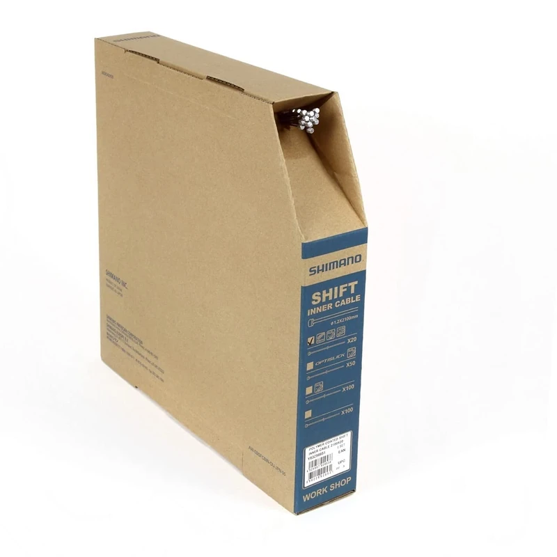 Shimano Road/MTB Polymer-coated gear inner wire, 1.2 x 2100, box 20