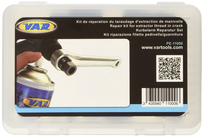 VAR pe-11000 Thread Repair Kit Crank, Silver