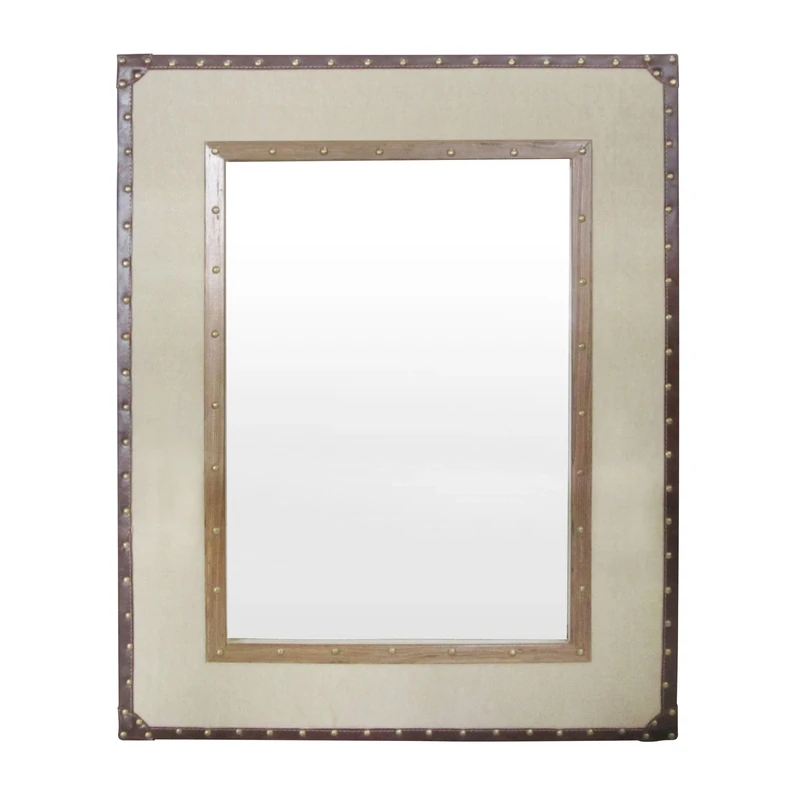 Premier Housewares Natural Linen Wall Mirror