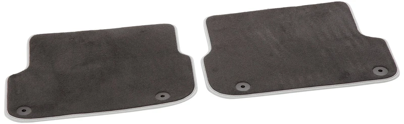 Audi 4 °F0 061 276 PA MNO Textile Foot Mats, Rear, Black/Silver Grey