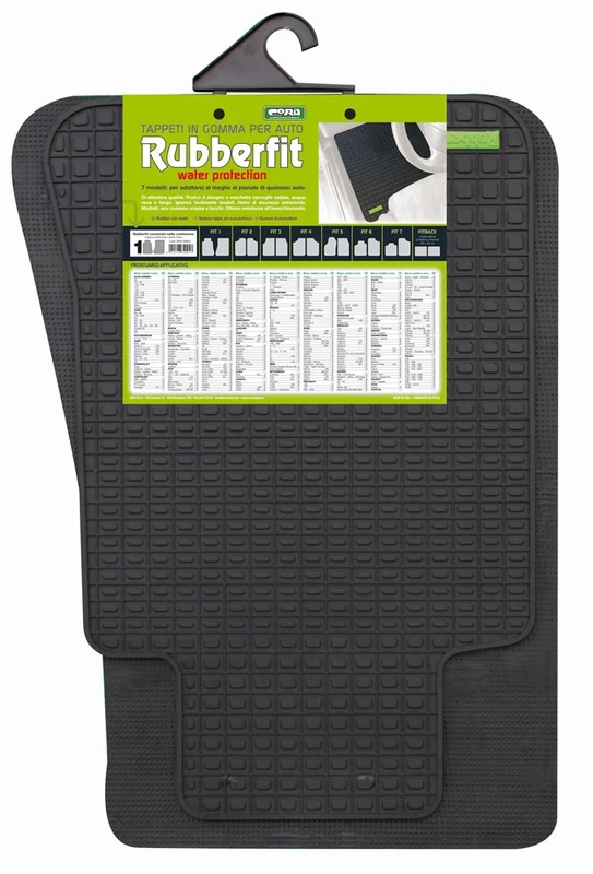 Cora 000134001 Coppia Tappeti Anteriori Rubberfit Fit-1, Nero - Image 1