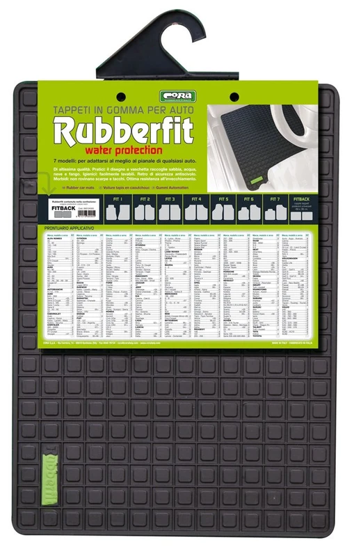 Cora 000134005 Coppia Tappeti Posteriori Rubberfit Fit-Back, Nero - Image 1