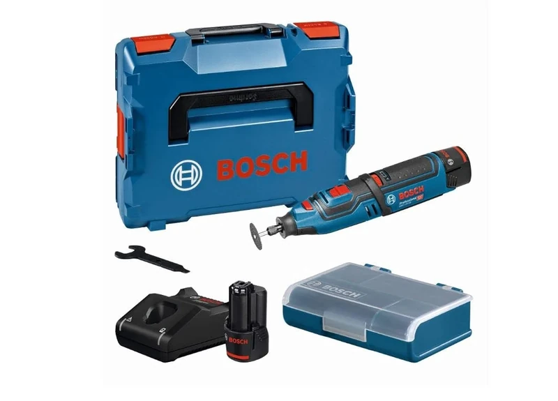 Bosch Professional 12V System GRO 12V-35 cordless rotary tool (no-load speed: 5,000–35,000 min-1, incl. 2x2.0Ah battery, quick charger, in L-BOXX 102)