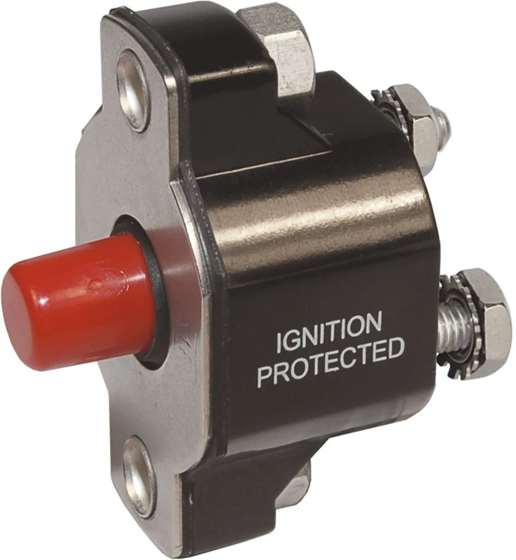 Blue Sea Systems Medium Duty Push Button Reset Only 60A Circuit Breaker - Image 1