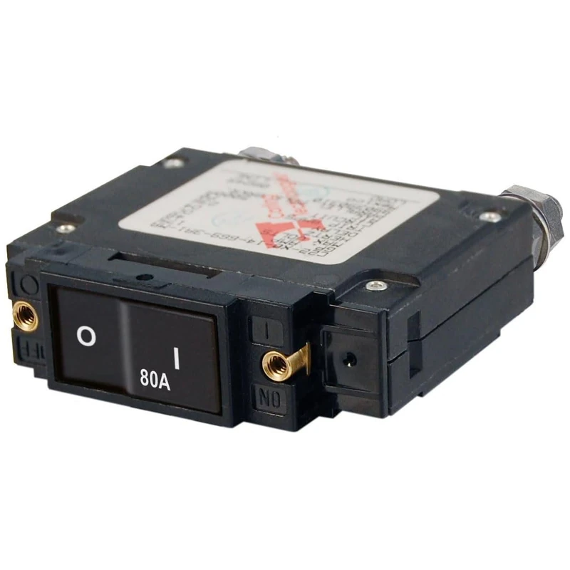 Blue Sea Systems C-Series Flat Rocker Single Pole 80A Circuit Breaker