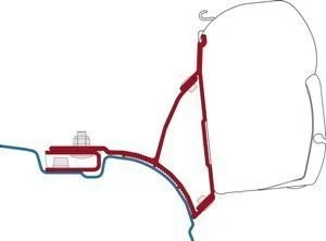 Fiamma Adaptor VW T5 Transporter Multivan EU