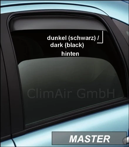 ClimAir Window Visors Master Dark (rear) compatible with Volkswagen Golf III 5 doors/station / Vento sedan 1991-1998