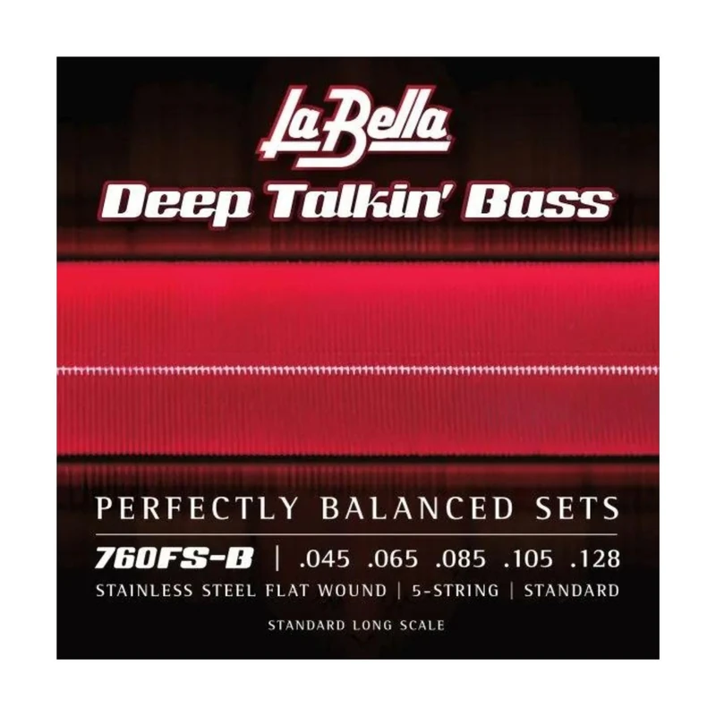 La Bella 760FS-B Deep Talkin' Bass 5-String Flat Wound Set