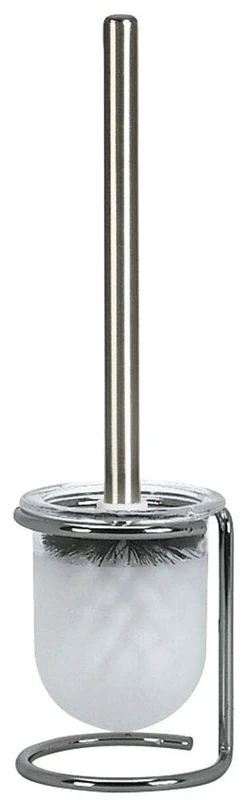 Spirella 40 x 11 x 11 cm, Level Collection, Toilet Brush, Tempered Glass, Transparent