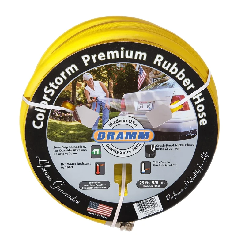 Dramm 17313 ColorStorm Premium Rubber Hose, 3/4" x 100', Yellow