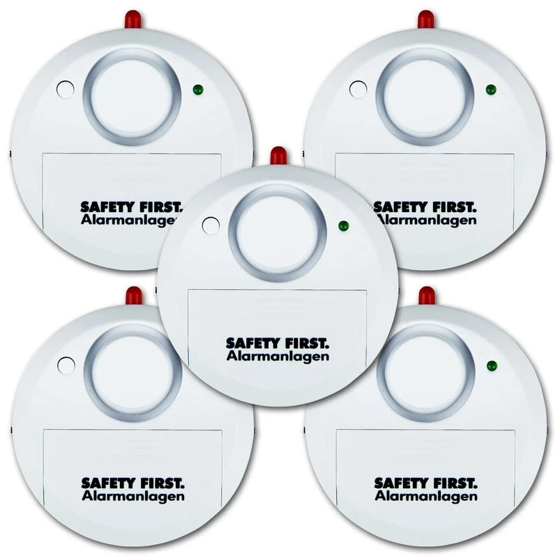 kh security 100161set5 Alarm Door Stop Set of 5, White
