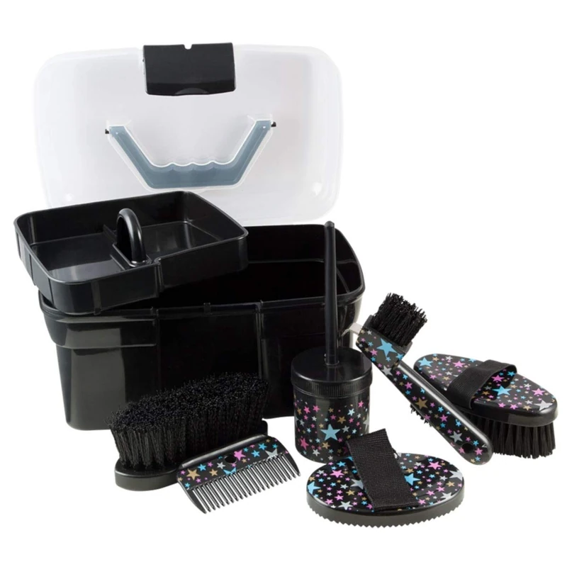 Pfiff 101752 Starry Magic Filled Grooming Box, Grooming Box With Grooming Kit, Horse Grooming - Image 1