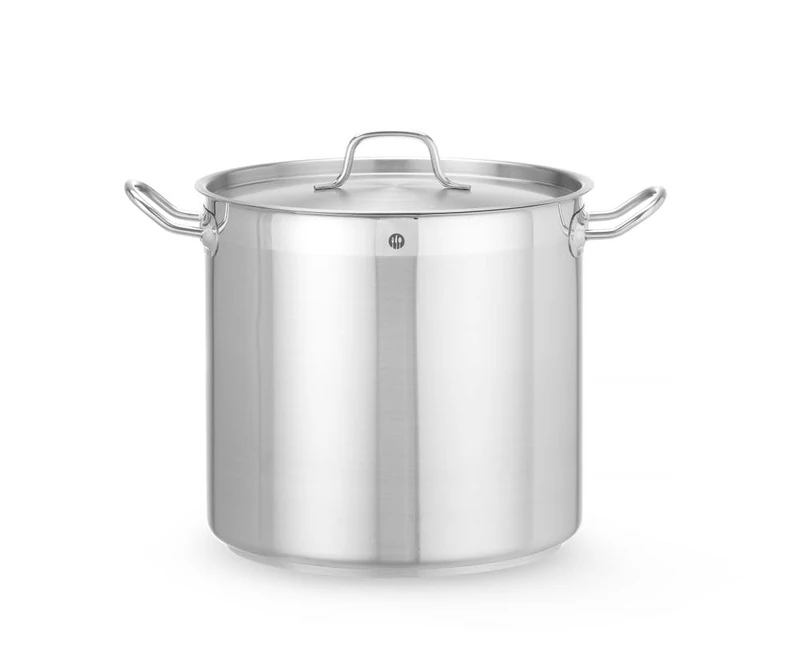 HENDI 832509 Stew pan high, with lid, Profi Line, 280 x (H) 260 mm, 16 Litre, Stainless Steel