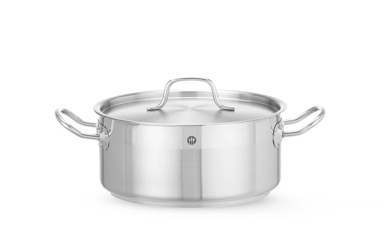 HENDI Stew pan low, with lid, Profi Line, ⌀240x(H)105 mm, 4.8 L