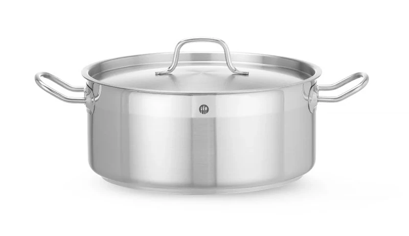 HENDI Stew pan low, with lid, Profi Line, ⌀280x(H)120 mm, 7.5 L