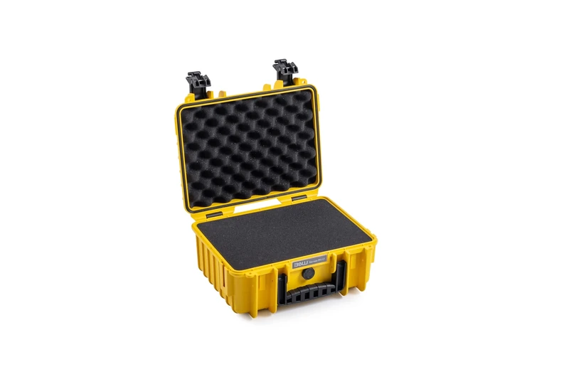 B&W Outdoor Transport Case - Type 3000 with Cubed Foam - Yellow - Waterproof according to IP67 Certification, Dustproof, Virtually Indestructible - Image 1
