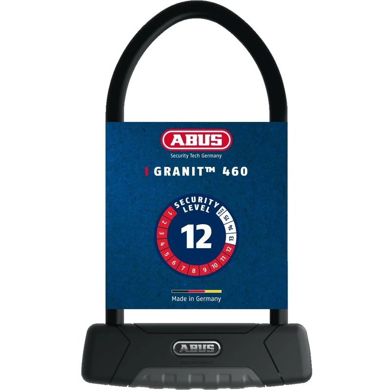 ABUS U-lock Granit Plus 470 + USH470 bracket - Bike lock with parabolic shackle - security level 12