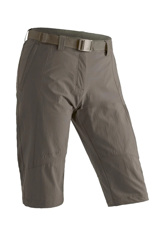 maier sports Kluane, Women's Short Hiking Trousers, Water-Repellent Outdoor Trousers for Trekking and Hiking, PFC-Free, mSTRETCH pro 4 & dryprotec Graphite