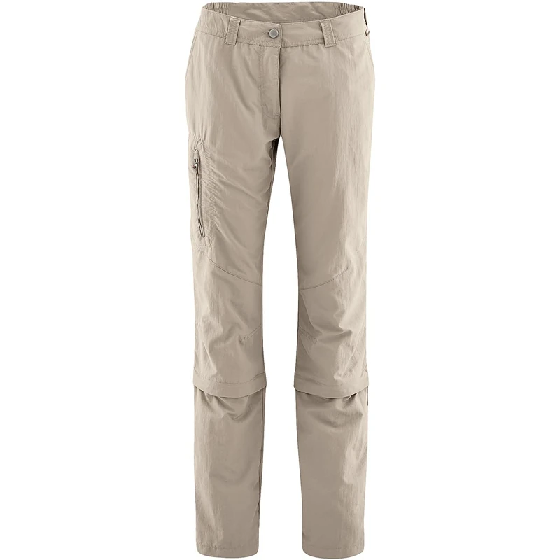 maier sports Fulda Women's Zip Off Trousers grey Feather Gray Size:24 (M)