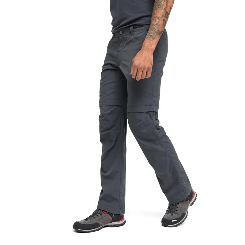 maier sports Trave, Men's Hiking Trousers, Water-Repellent Outdoor Trousers for Trekking and Hiking, Handy Zip-Off Function, Dryprotec Technology, PFC-Free Graphite