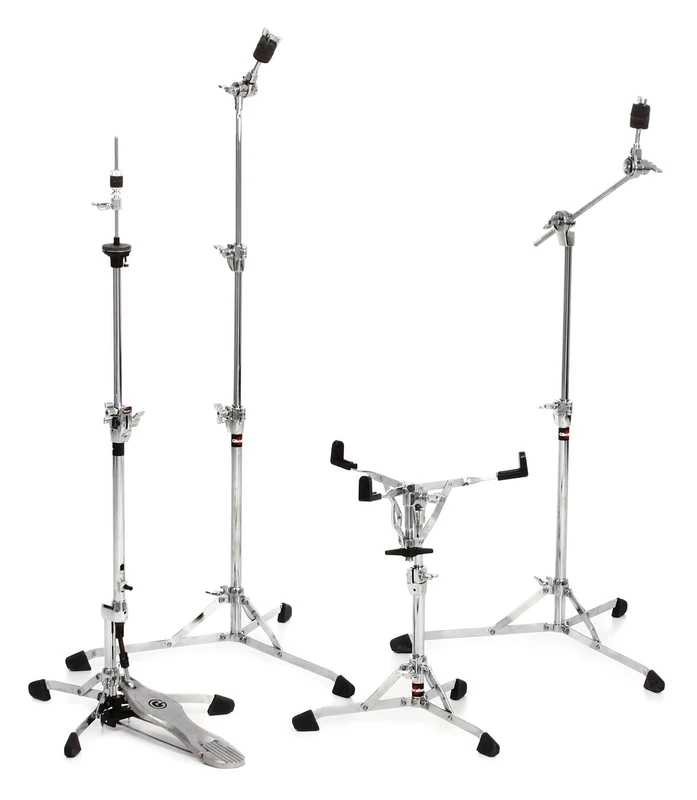 Gibraltar Hardware Pack 8700PK, consisting of: 8706 Snare Stand, 8707 Hi-Hat Stand, 8709 Cymbal boom stand, 8710 Straight cymbal stand