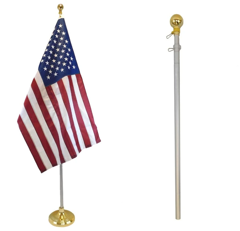 FlagsImp 8 Foot Aluminum Silver Pole with (Ball) (B00H5FNO06) - Image 1