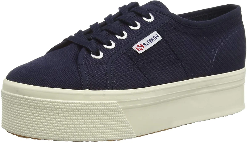 Superga Women's 2790-lamew Sneaker, Blue (933 Navy), 3 UK